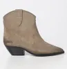 Hiver luxe femmes Isabel Dewina bottine Marants daim veau cuir plate-forme semelle bottillons dame Martin bottes fête mariage dame marche EU36-42 avec boîte