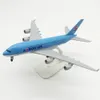 Diecast Model Car Scale 1/350 Längd 20 cm Korean Air A380 Metal Diecast Airplane Plan Model Aircraft Toys Gift for Boys Children Child Collection 231214