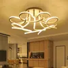 Ny design akryl lotus led taklampor för levande studierum sovrum lampe plafond avize inomhus taklampa llfa278g