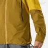 2023Jackets Windbreaker Arcterys Hooded Sweatshirt Archaeopteryx RUSH PRO Hard Shell Ski Charge Coat Jacket Oracle/Daze/Yellow Brown XL HBO0