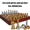 ألعاب الشطرنج 30x30x2 فاخرة مع قطع معدنية معدلة شطرنج شطرنج ديكورات الديكور الداخلي الحجم 231215