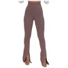 Women's Pants Fir Women Solid Color High Waist Slim Slightly Pull Open Navel Casual Womens Sweat 4x