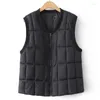 Men's Vests Plus Size Fashion Mens Jacket Sleeveless Vest Autumn Winter Thermal Soft Casual Coat Cotton Dad Men Thicken Waistcoat