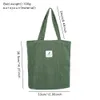 Evening Bags Corduroy Bag for Women Shopper Handbags Environmental Storage Reusable Canvas Shoulder Tote school bags girl Christmas Gift 231215
