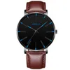 2021 Minimalistische Herenmode Ultra Dunne Horloges Eenvoudige Mannen Zakelijk Roestvrij Stalen Gaas Riem Quartz Horloge Relogio (KWT2236)