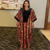 Ethnic Clothing Sequin Printed Muslim Abaya Loose African Dresses For Women Ladies Traditional Robe Africaine Femme Evening Long Dress