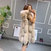 Women's Fur Faux Fur Fox Fur Vest With Hood Women Winter Coat Natural Fur Coat Real Selling Women's Cropped Clothing 231214