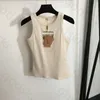 Perlen Brief Tank Top Frauen FashionDünne Ärmellose T Shirt Designer Klassische Lose Gestrickte Leibchen