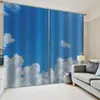Cloud forest landscape background curtain Home decoration curtain Window Curtain for Bedroom Living Room Hook Decor