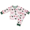 Kläderuppsättningar RTS Boutique Girl Long Sleeve Pyjamas Outfits Printed Duck Love Heart Baby Set