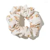 15pcs Fashion Floral Print Scrunchies Ponytail Holder Elastic Hair Bands Women Girls Headwear Boutique Accessories