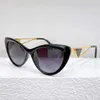 Cats Eye Danies Designerskie okulary przeciwsłoneczne z octanową włókno Ramka Metal Trójkąt Pusty nogi Women Seksowne okulary przeciwsłoneczne Pr71zs Lunettes de Soleil Cat Eye pour femme