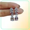 Choucong Gloednieuwe luxe sieraden 925 Sterling Drop Water Earring White Clear 5a Cubic Zirconia Party Tree Women Wedding Dange EA9641477