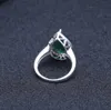 Anneaux de mariage GEM'S BALLET bague goutte d'eau en Agate verte naturelle, bague Vintage en argent Sterling 925 pour femmes, bijoux fins d'anniversaire 231214