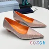 Dress Shoes Elegant Rose-red Silk Crystal Triangle Heel Leather Lined Pointed Toe High Heels Large Size Women's Summer