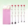 Makeup Brushes 5st Brush Set Delicate Rose Handle Applator for Women Girls Ladies Style 4