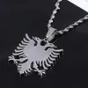 Pendant Necklaces Stainless Steel Silver Color Albania Pendant Necklaces Tren Albania Chain JewelryL231215