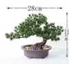 Juldekorationer konstgjorda växter bonsai litet träd med brun potten falsk växt krukutblommor hem bord dekoration trädgård arrangemang ornament 231215