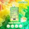 Original Puff 15K MRVI Puffing 15000 Puffs Razz Bar Disposable Vape E Cigarette With Lanyard LED Screen Display 750mAh Battery 25ml Pod Digital Box Big Smoking Pen