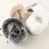 EAR MUFTS ZDFURS * Real rex królik futra uszu Kobiety królik futra uszu nausznik świąteczny Plush futra earflap zima ciepłe uszu unisex 231214