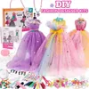 Party Games Crafts Girls Enlightenment Diy Handmade Children S Clothing Design Sying Set Creative Production of 6 12 -åriga leksaker 231215