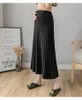 Skirts Skorts Winter Plus Size Pregnant Women Knitting Pleated Skirts High Waist Large Hem Maternity Belly Skirt Pregnancy Empired Skirts 231215