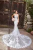 Kitty Chen Wedding Dresses Spaghetti Strap Sweetheart Lace Appliced ​​Backless Bridal Clows Sweep Train Mermaid Wedding Dress