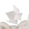 Sinamay Hochzeit Elfenbein Kopfschmuck Haarnadel Braut Frauen Fascinator Hüte Damen Cocktail Anlass Rennen Zubehör