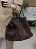 ドン・ジーの同じスタイルThe Row Tote Bag Compaciger Commuter Handheld Women's Bag Margaux 15 Suede Cowhide Bag 231215