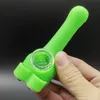 3.5 inch Unbreakable Green Frog Shape Silicone Hand Pipe Smoking Pipe Accessories