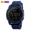 Skmei Business Simple Watch Men Pu Strap Multifunction LED Display Watches 5bar Waterproof Digital Watch Reloj HOMBRE SHIPPIN223Q