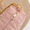 Evening Bags Ladies One Shoulder Messenger Bag Rhombus Womens Fashion Chain Embroidered Handheld Lingge Small Square 231215