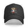 Ball Caps Hand getrokken teddybeer Baseball Cap illustratie met klassieke motorfiets Trucker Hat stijlvolle Universiteit verstelbaar