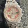 Audemapigues zegarek Diamond Watches Moissanite Drogie 11 Kamienie Style Szkielet Paska Test Męs