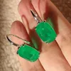 Orecchini pendenti KQDANCE Verde smeraldo Ametista Quarzo fumé Goccia Argento sterling 925 Gioielli Taglio di pietre preziose blu per le donne