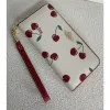 ladies new limited edition cherry print wallet long wallet zip wallet ladies wallet cf406 portable storage exquisite and fashionable versatile change bag ha