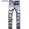 Nya 24SS -designer blossade jeans staplade amirs jeans lila jeans man långa byxor byxor streetwear tvättade gamla jeans långa mens jeans byxor