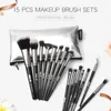 Pincéis de maquiagem 15 PCs Soft Fluffy Set para Cosméticos Fundação Blush Pó Sombra Kabuki Blending Brush Beauty