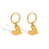 Lätt lyx 18K Gold Love Halsband, personlig trend, nischdesign, avancerad känsla, kvinnors titanstål Peach Heart Earring Set