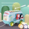Keyboards Piano Baby Enlighten Travel Bus Musical Toys for 0-18 Months Toddler Piano Rattles Multifunctional Kids Educational Game Car Toy Gifts 231214