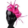 Bruiloft zwart haar fascinatoren accessoires elegante vrouwelijke cocktail race hoofddeksel prachtige mode hoofdtooi hoofdband