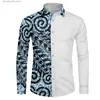 Polos pour hommes Polynésien Tribal Fijian Totem Tattoo Fiji Prints Hommes Chemise décontractée Mode à manches longues Bouton imprimé USA Taille S M L XL 2XL 3XL Q231215