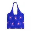 Sacs de courses Augmentez le volume Sac fourre-tout d'épicerie bleu Femmes Street Art Eldridge Toile Épaule Shopper Sacs à main de grande capacité