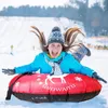 Sledding 48inch 122cm Nylon Cover Inflatable Snow Tube Sled for Winter Play Equipment Durable Bottom 1 Rider 231214