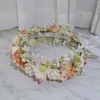 6pcs Gänse Gänseblümchen Blumenkronen Stirnbänder Frauen Haarzubehör Hochzeit Kopf mit Kopfbandhut Dekoration Blumengirlande