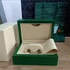 Solex kutusu yüksek kaliteli yeşil saat kılıfları kağıt torba sertifikası ahşap erkekler için orijinal kutular erkek saatler hediye çantaları aksesuarları h265h