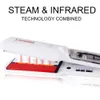 Hair Straighteners Professional Infrared Steam Hair Straightener Wide Plate Hair Salon Steam Styler Ceramic Tourmaline Flat Iron Styling Tools 231214