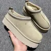 Frauen Tazz Slipper Frauen Australien Slippesr Lady Boots Wildleder Kastanien Tasman Fellrutschen Klassiker Senf Saat