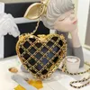 10a Mirror Quality Designer Cœur en forme de coeur Sac à bandoulière en peau d'agneau Sac de soirée avec boîte C100