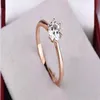 Wedding Rings Fashion Solitaire Shinning Round Cut White CZ Maat 6 7 8 9 10 11 12 13 hele 316D